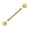 GOLDEN STEEL BARBELL WITH BALLS