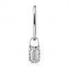 ORECCHINO CON CHARM IN PREMIUM CUBIC ZIRCONIA TAGLIO SMERALDO