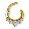 GOLDEN SEPTUM CLICKER WITH CRYSTALS