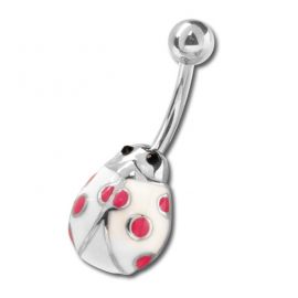 Ladybug belly button piercing