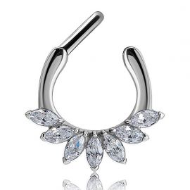 JEWELLED STEEL SEPTUM CLICKER