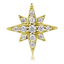 GOLD PLATED REPLACEMENT ACCESSORY WITH STAR AND CRYSTALS