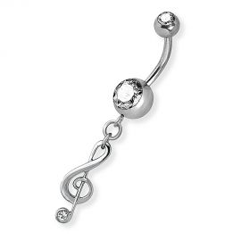 PIERCING OMBELICO CON CHIAVE DI VIOLINO