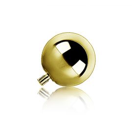 Gold plated titanium ball with external threaded