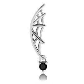 PIERCING WING-SHAPED WITH BLACK CRYSTAL