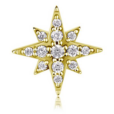 PIERCING PLACCATO CON STELLA DI CRISTALLI